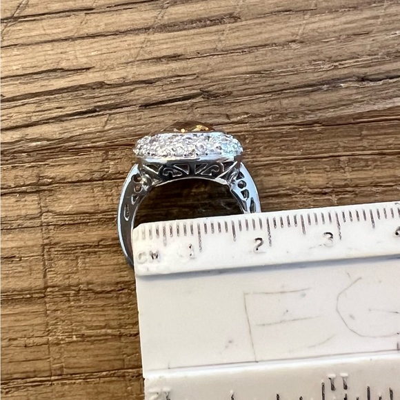 Premier Designs Cushion Cut Champagne Colored Ring - Picture 7 of 11